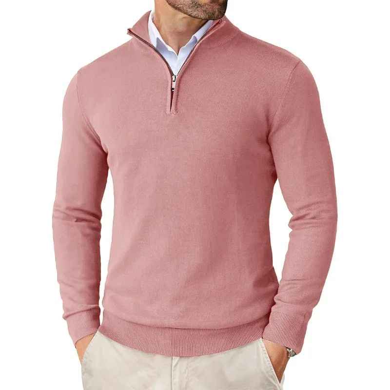Autumn Men's Season Zipper Sweater Ultra-thin Lightweight