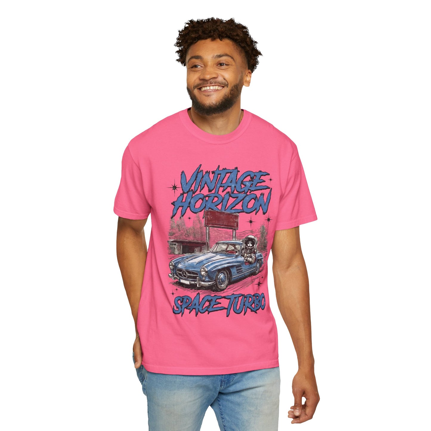 Vintage Horizon Space Turbo T‑Shirt — Retro Car Graphic Tee
