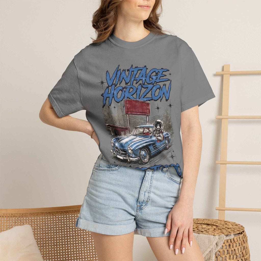 Vintage Horizon Space Turbo T‑Shirt — Retro Car Graphic Tee