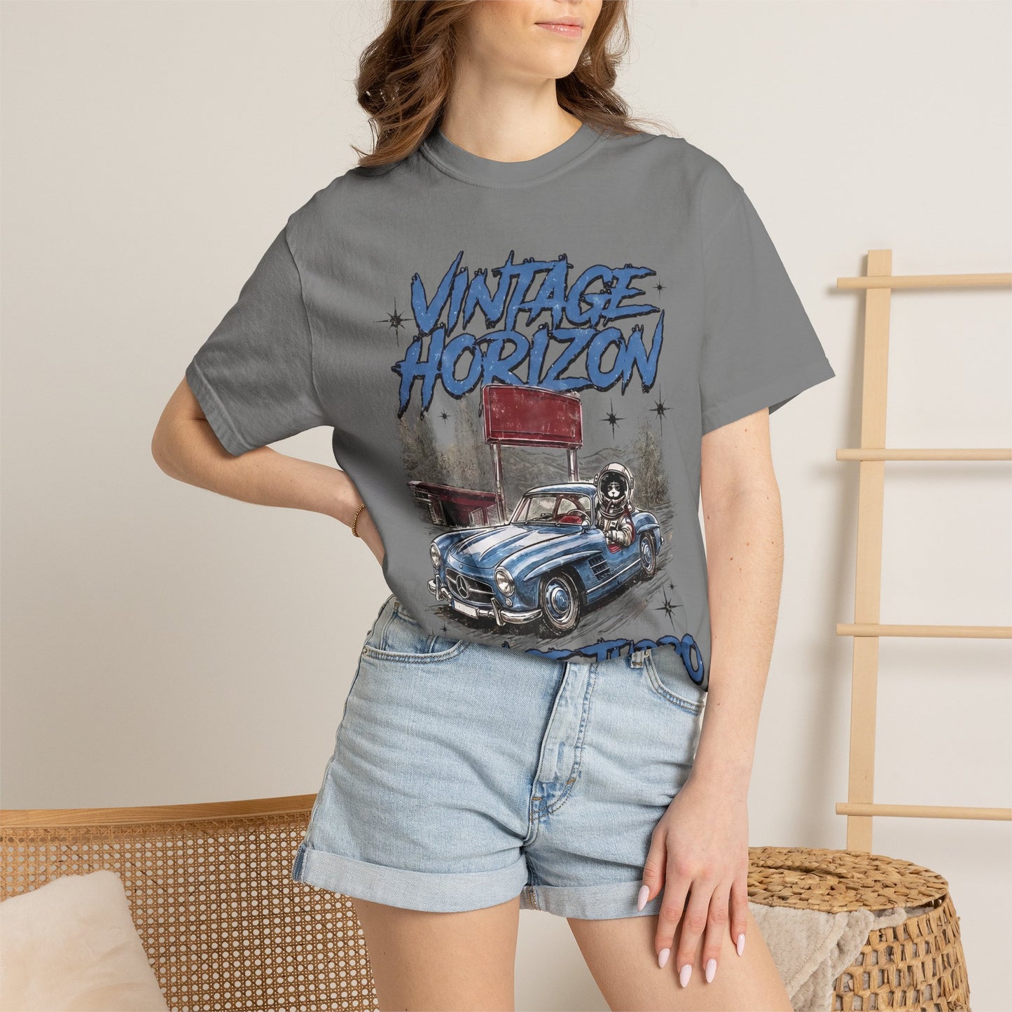 Vintage Horizon Space Turbo T‑Shirt — Retro Car Graphic Tee