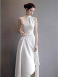 French White Off Shoulder Summer Dress - Elegant & Trendy Women's Style