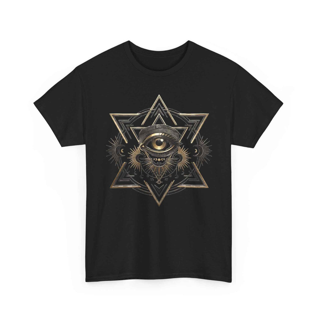 Mystic Eye & Sacred Geometry Graphic Tee - Dark Alternative Streetwear