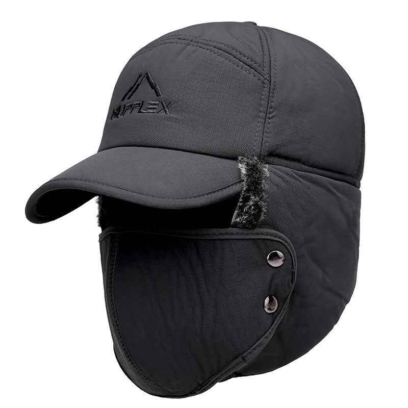 Warm Cotton-Padded Elderly Hats for Windy Weather