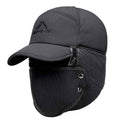 Warm Cotton-Padded Elderly Hats for Windy Weather