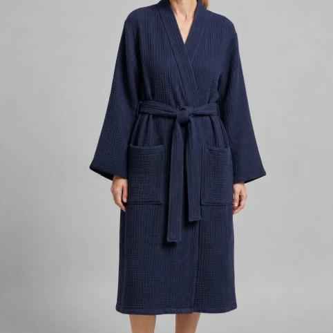 Solid Color Belt Bathrobe Minimalist Nightgown Sleeveless