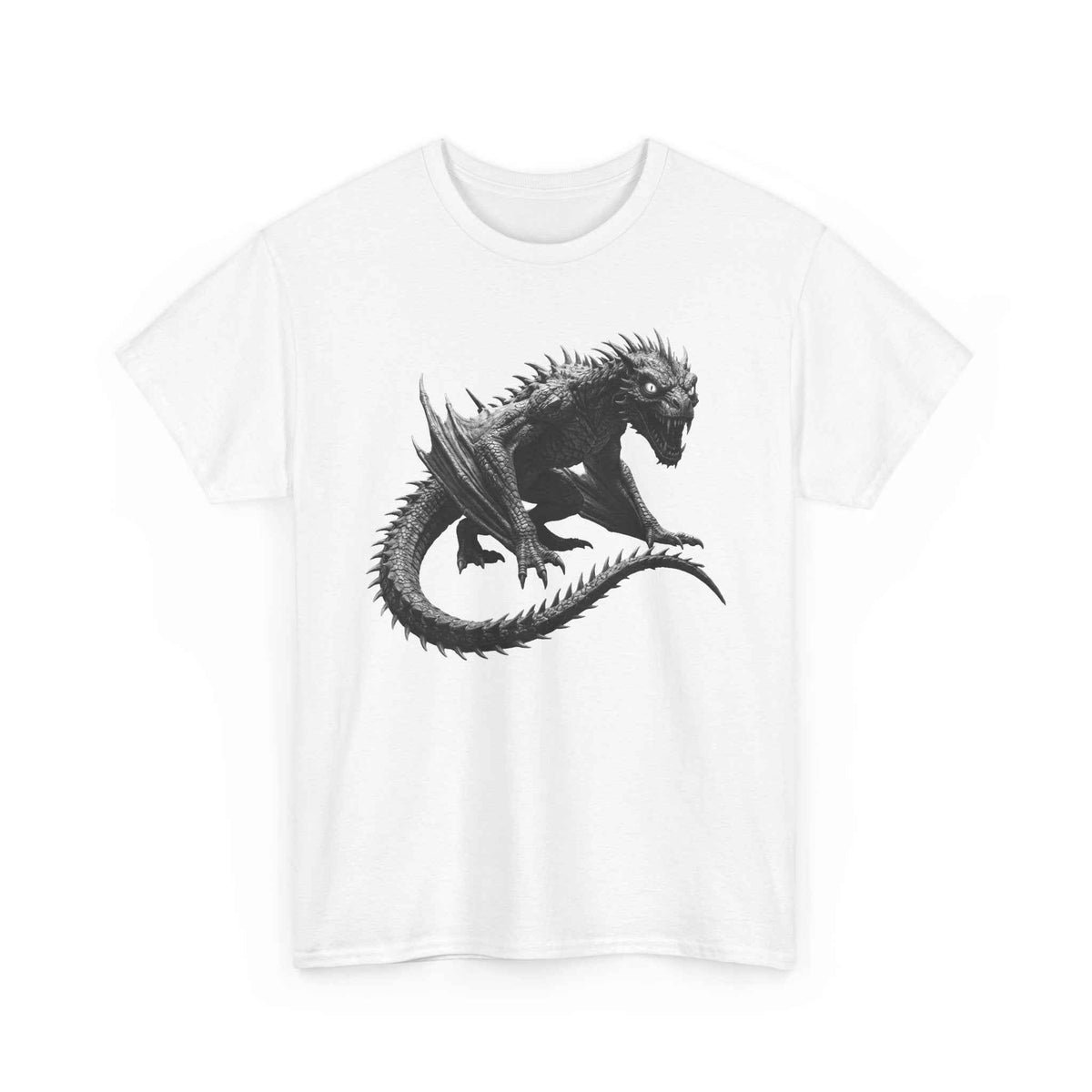 Fierce Dragon Graphic Tee - Dark Fantasy Streetwear Tee