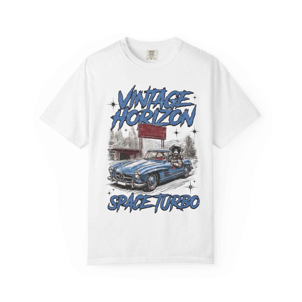 Vintage Horizon Space Turbo T‑Shirt — Retro Car Graphic Tee