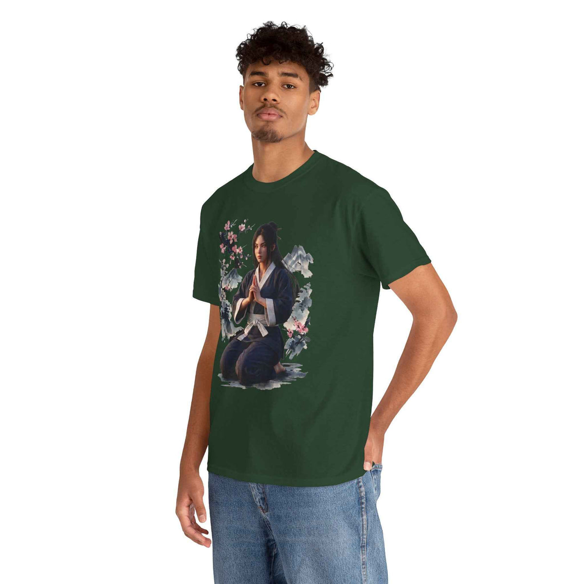 Japanese Aesthetic Kunoichi Sakura Graphic T-Shirt Anime