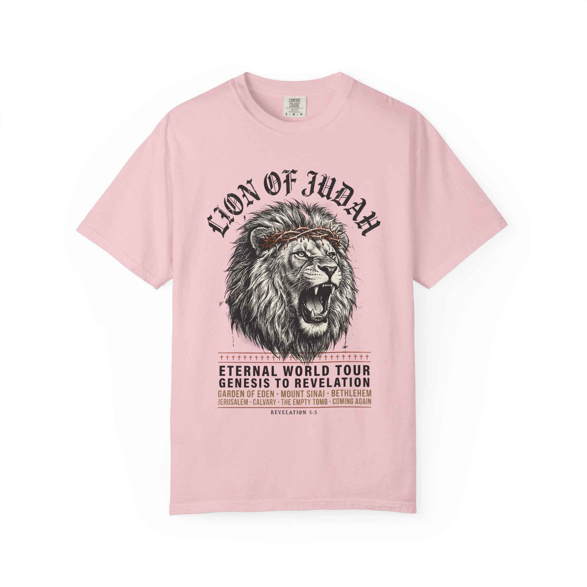 Vintage Lion of Judah Christian Tour Shirt - Heavyweight Comfort Colors Tee