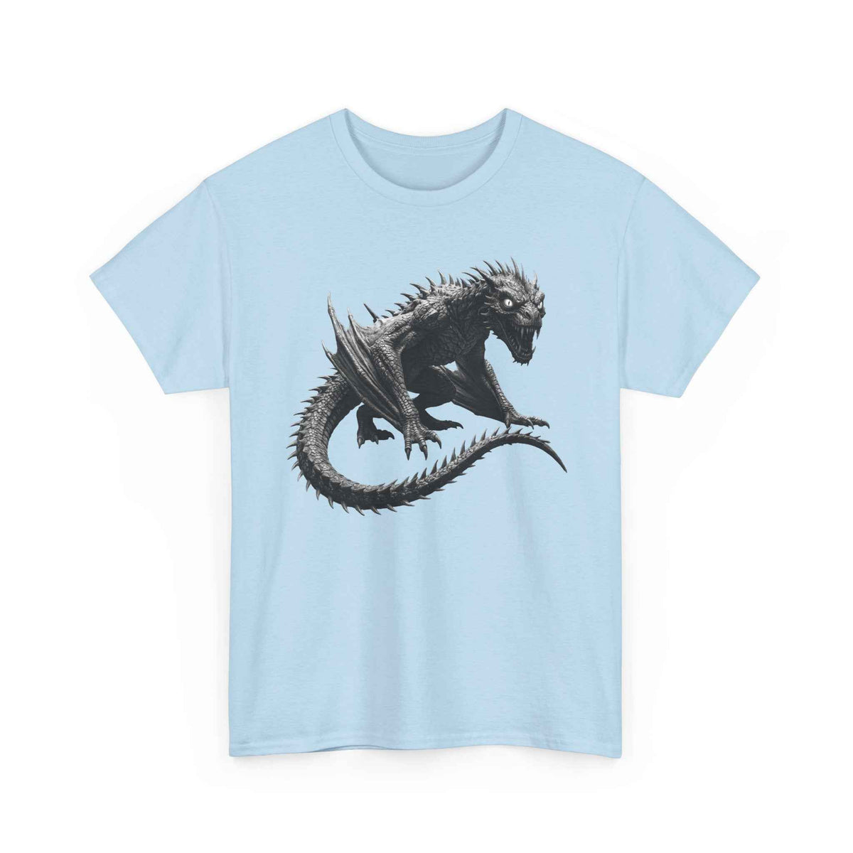Fierce Dragon Graphic Tee - Dark Fantasy Streetwear Tee