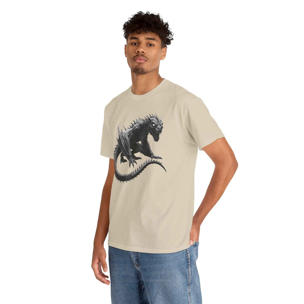 Fierce Dragon Graphic Tee - Dark Fantasy Streetwear Tee