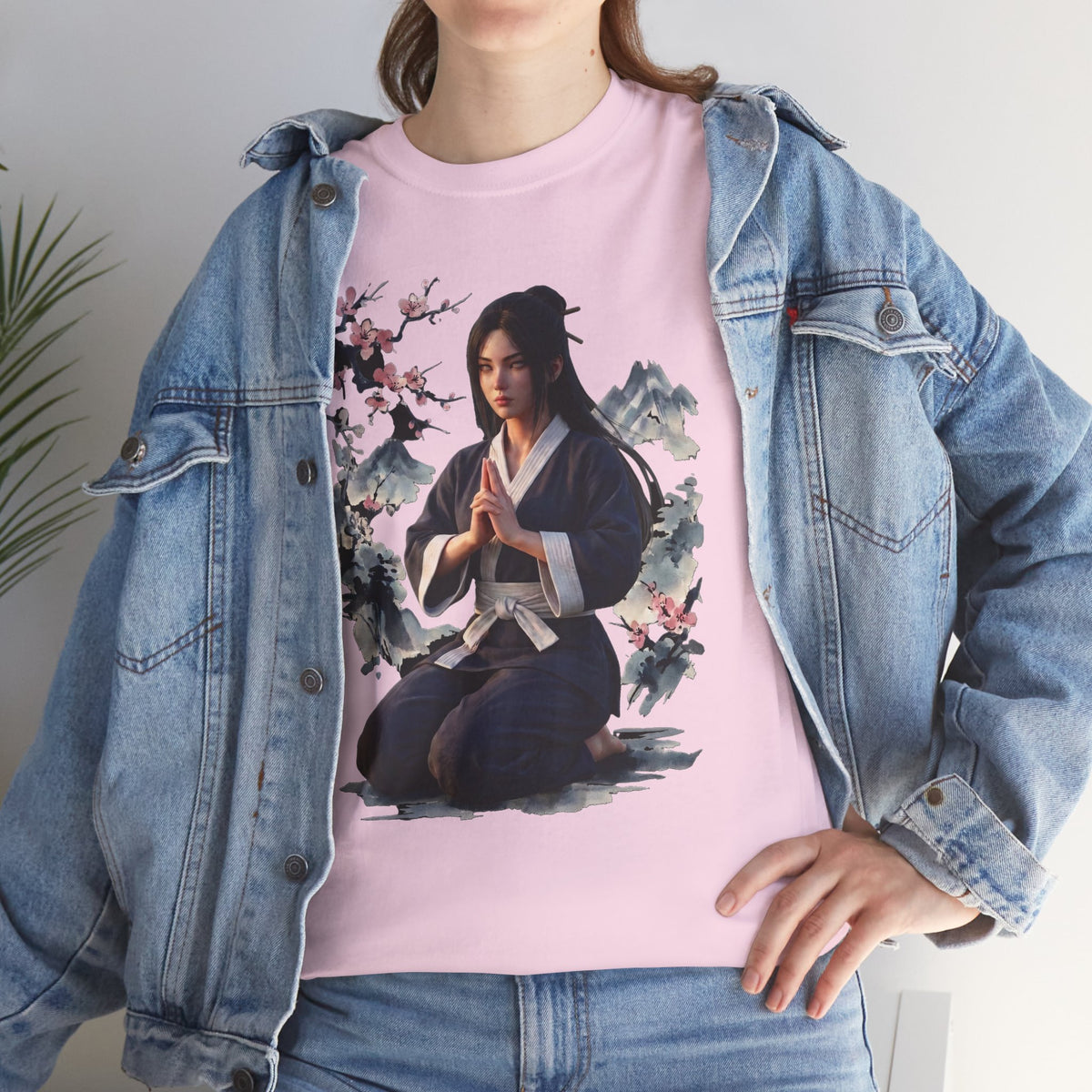 Japanese Aesthetic Kunoichi Sakura Graphic T-Shirt Anime