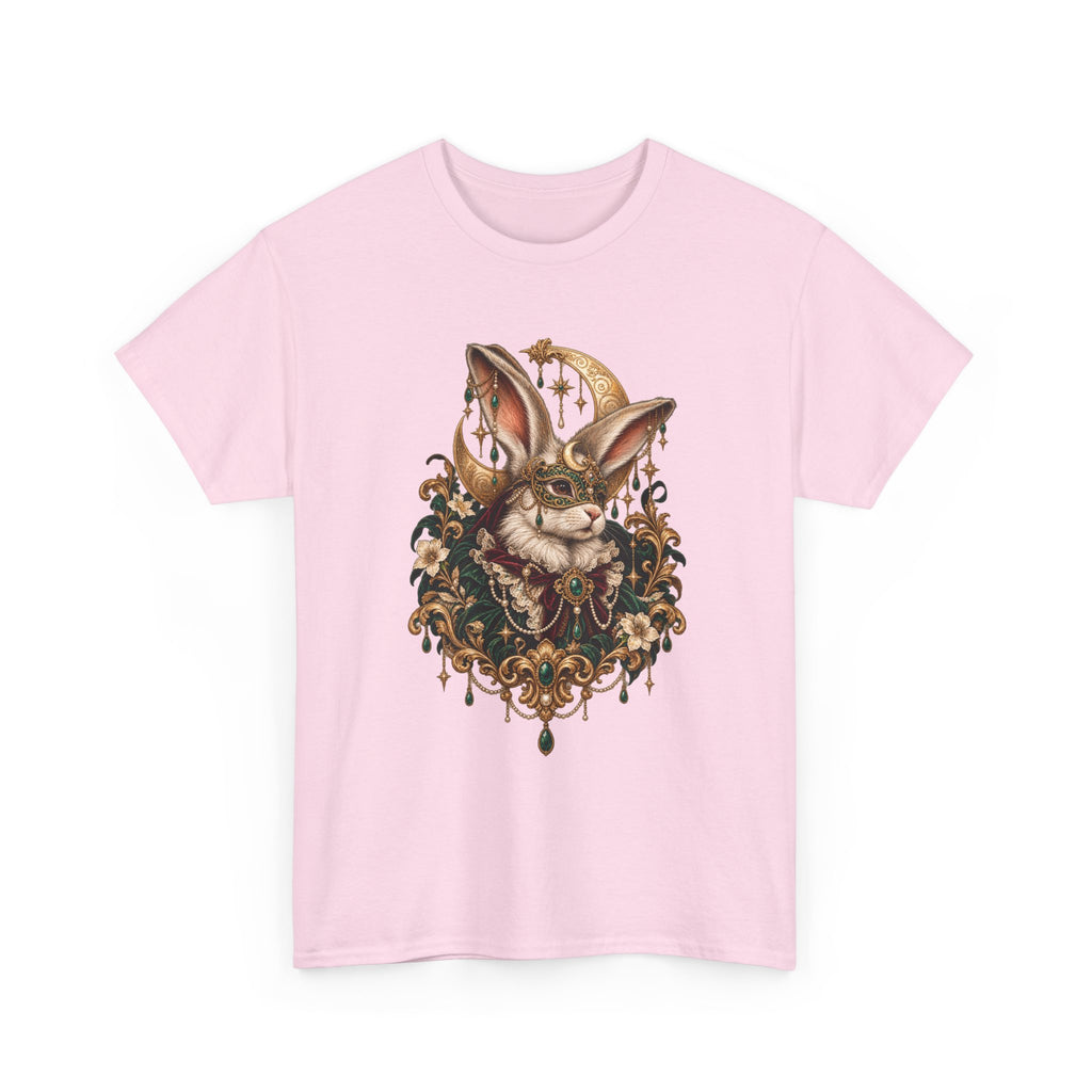 Velvet Masquerade Rabbit Graphic Tee | Gothic Baroque Bunny Shirt | Gildan 5000
