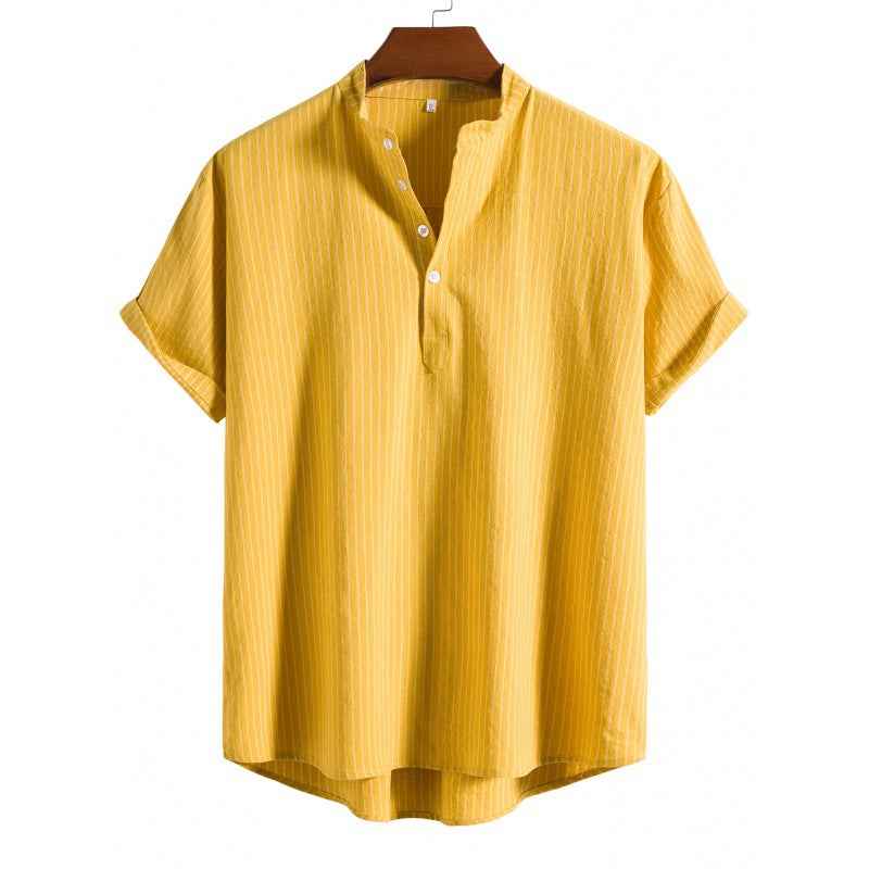 Ethnic Style Series Loose Oversized Shirts - Comfortable Stand Collar Cotton Tees
