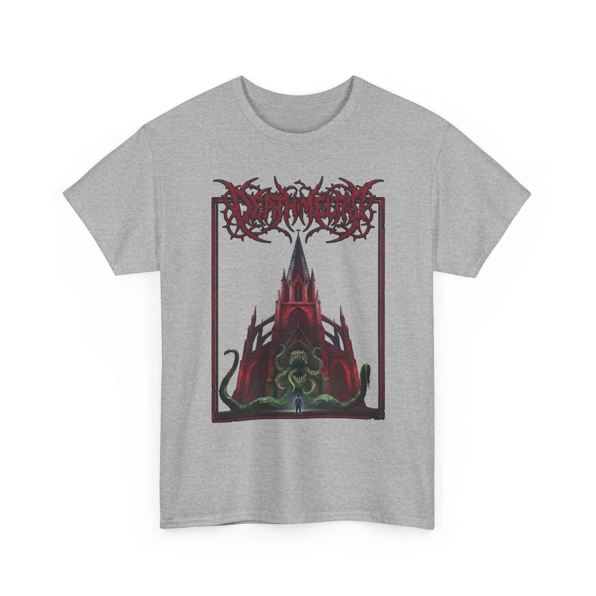 Eldritch Cathedral Tentacle Graphic T-Shirt - Heavy Cotton