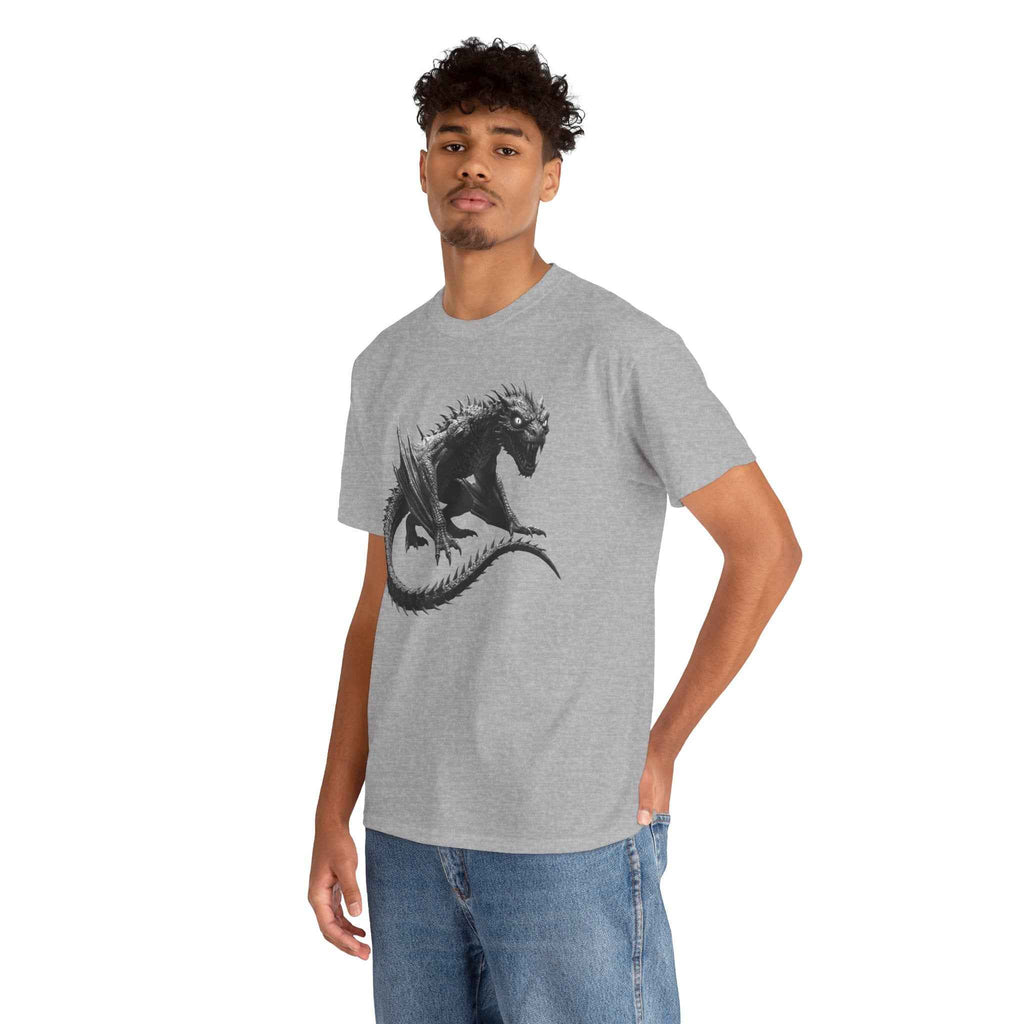 Fierce Dragon Graphic Tee - Dark Fantasy Streetwear Tee