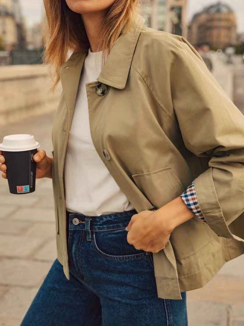 Women's Lightweight Solid Color Long Sleeve Poly Casual Jacket