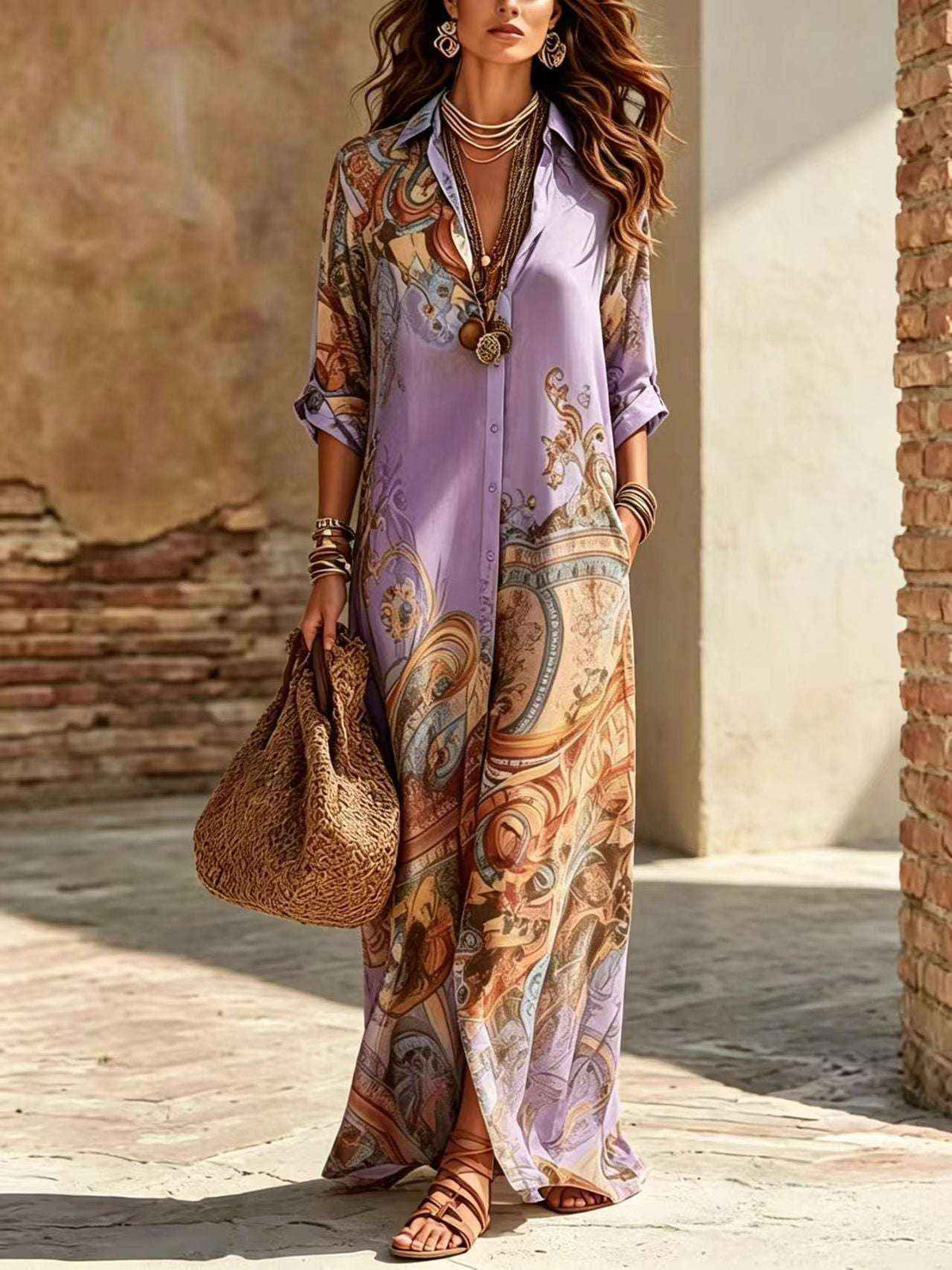 New Vintage Flowing Womens Dress