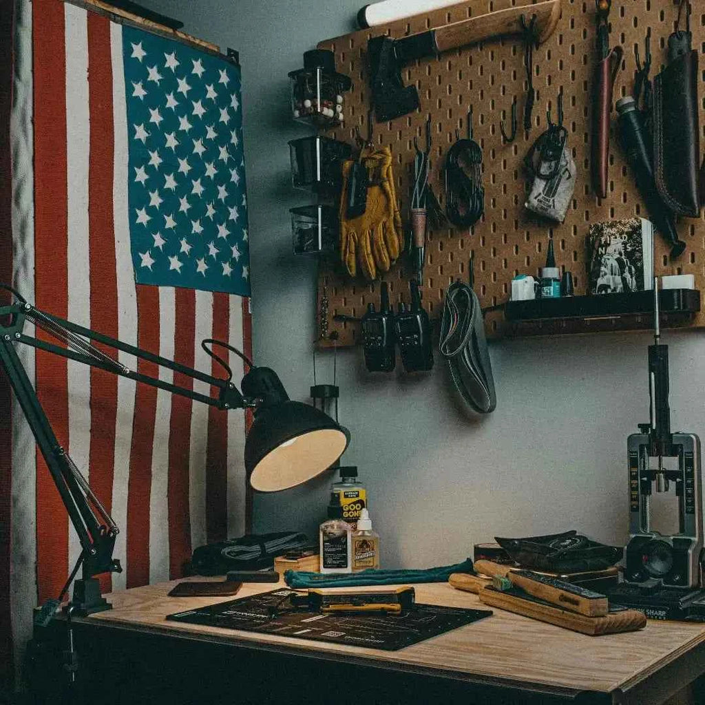 American Flag Fire Hose Banner - USA Memorial Home Decor