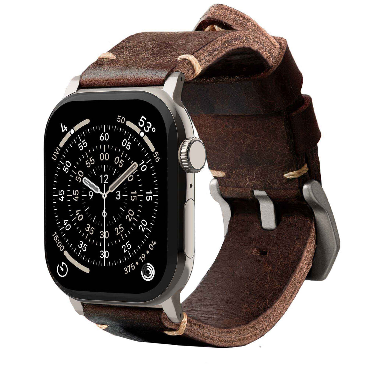 Rugged Vintage Leather Strap for Apple Watch Ultra