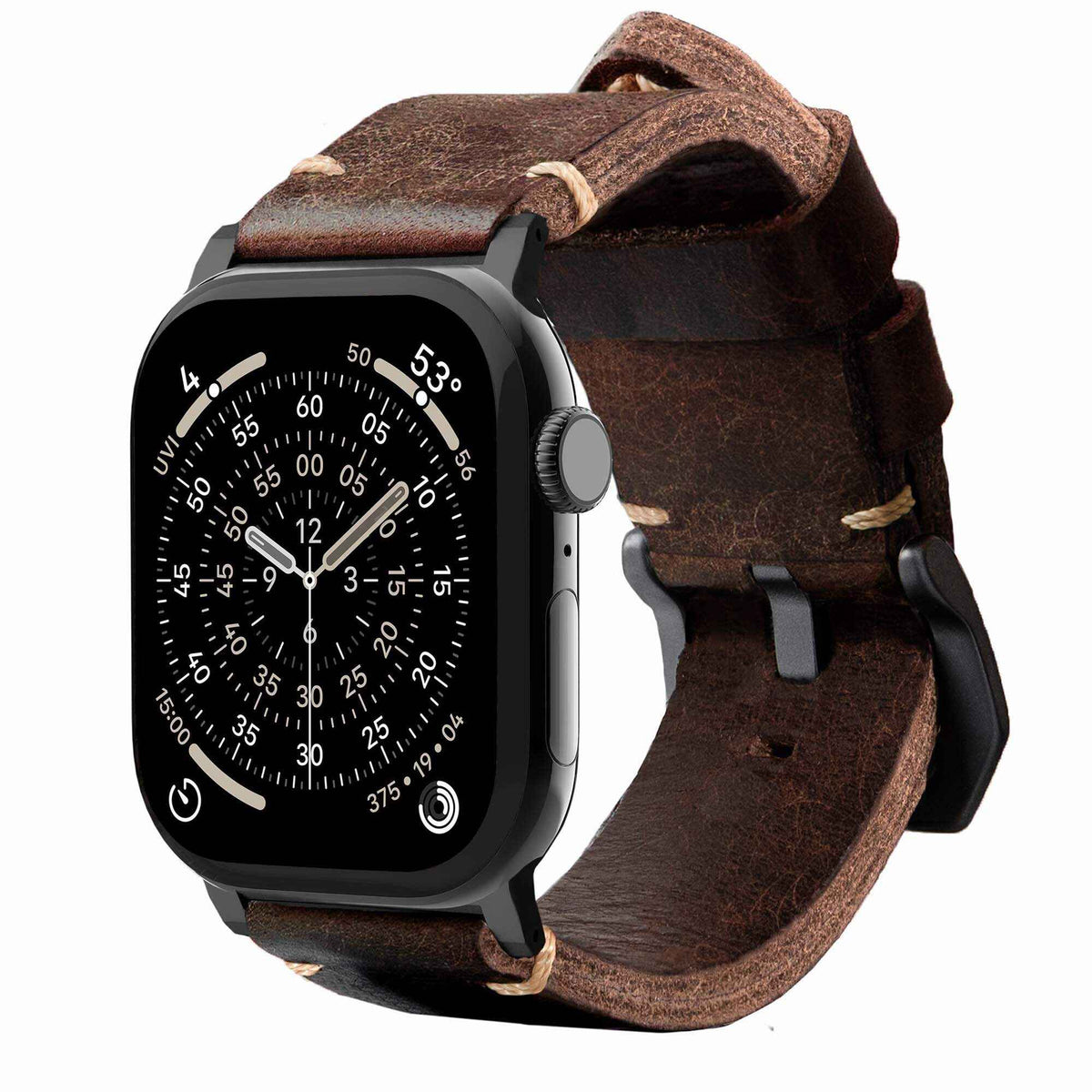Rugged Vintage Leather Strap for Apple Watch Ultra