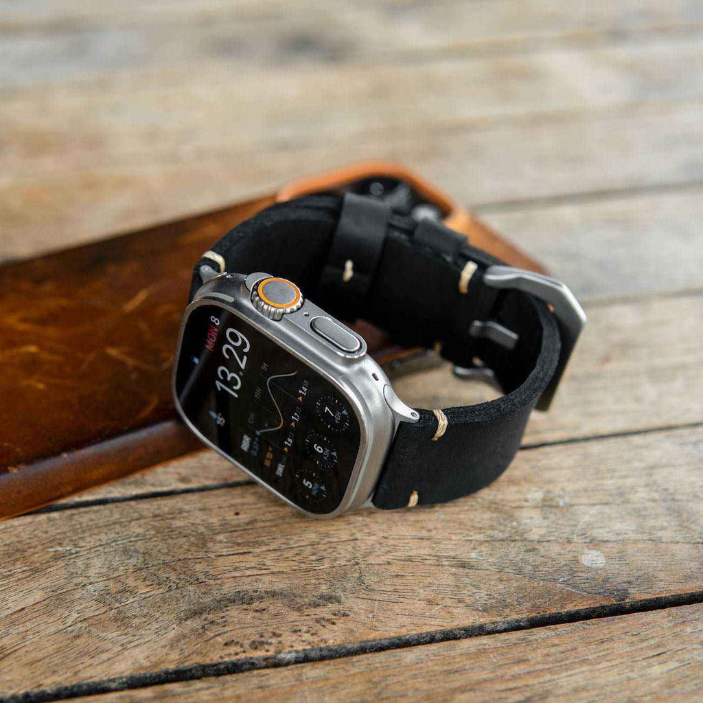Rugged Vintage Leather Strap for Apple Watch Ultra