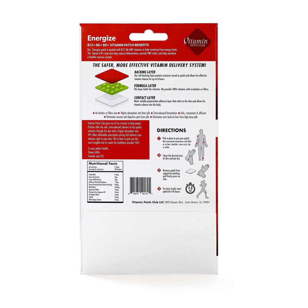 Natural Energy Patch for Focus & Alertness - Instant Mental Clarity & Vitality
