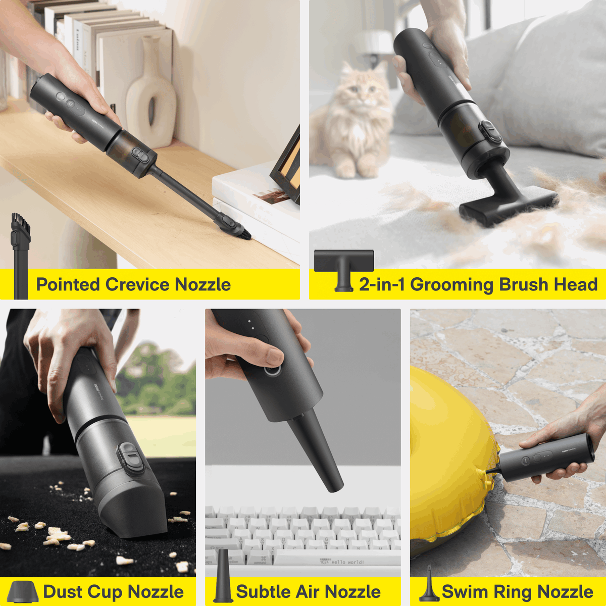 HOTO AutoCare Air Duster & Vacuum - 4-in-1 Multi-Function Air Cleaner