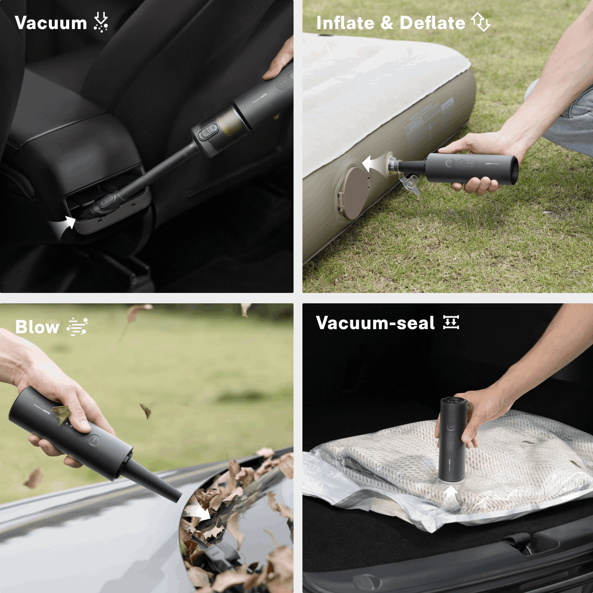 HOTO AutoCare Air Duster & Vacuum - 4-in-1 Multi-Function Air Cleaner