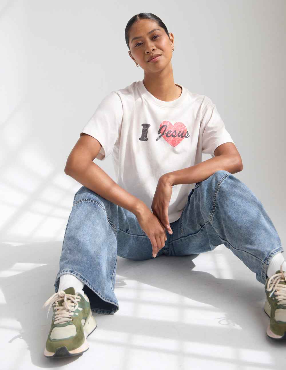 I Love Jesus Cropped Women's Tee - Soft, Breathable & Flattering Fit