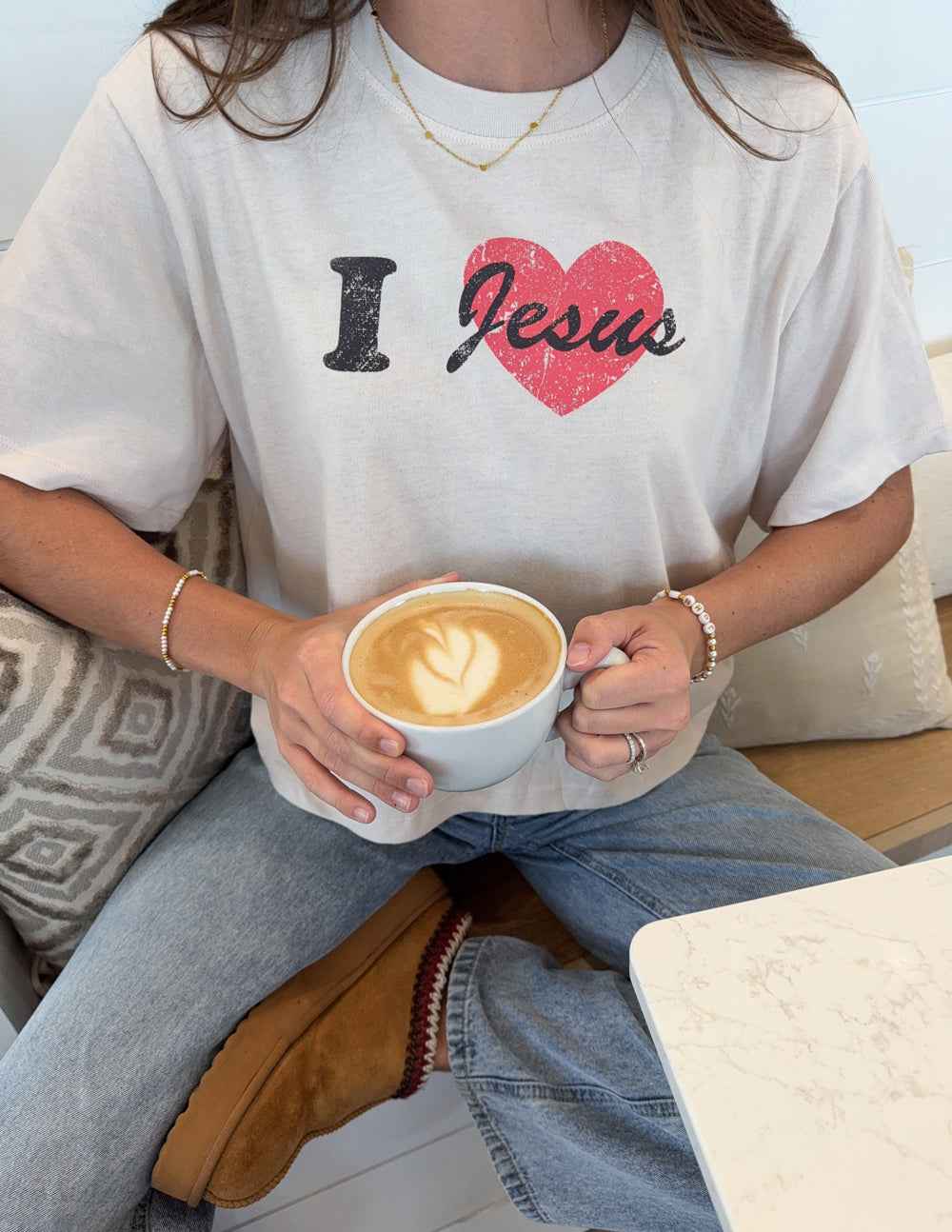 I Love Jesus Cropped Women's Tee - Soft, Breathable & Flattering Fit