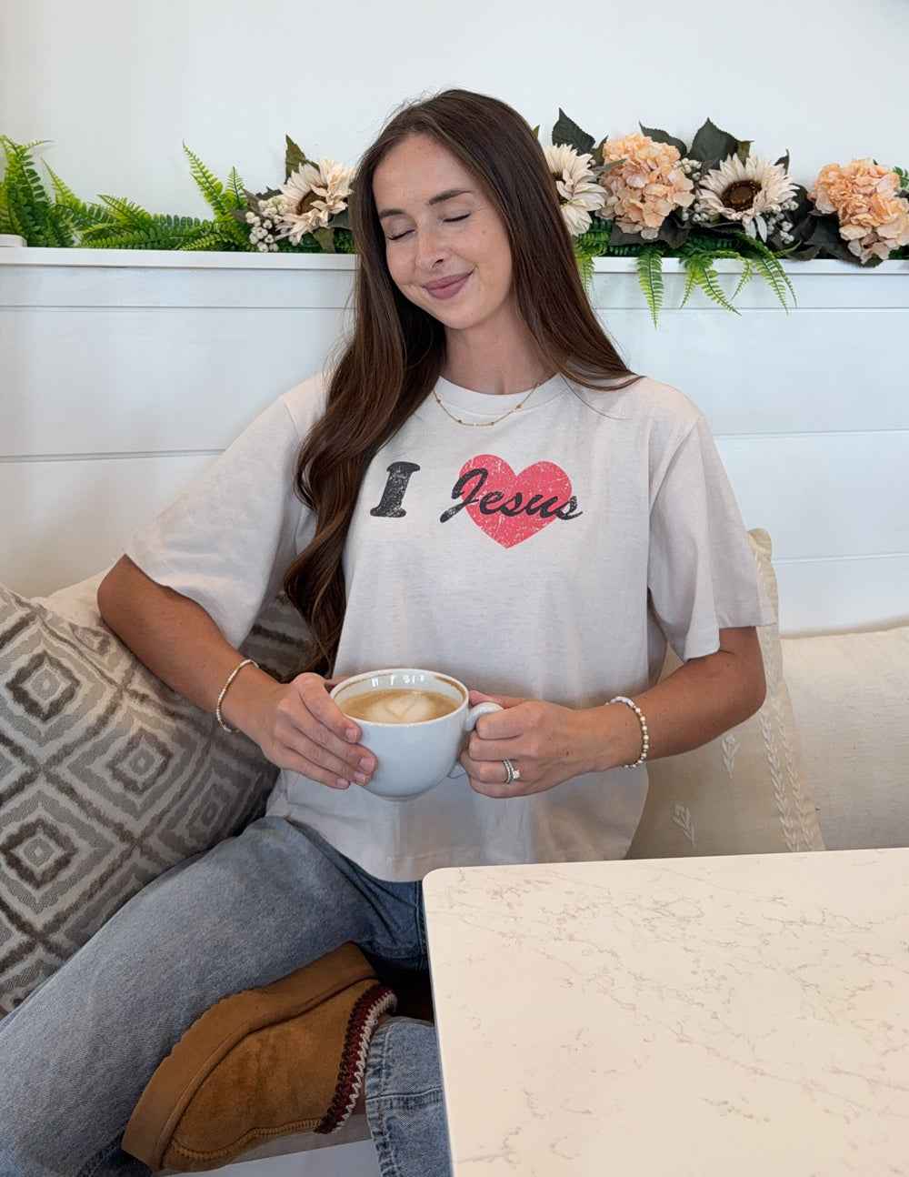 I Love Jesus Cropped Women's Tee - Soft, Breathable & Flattering Fit