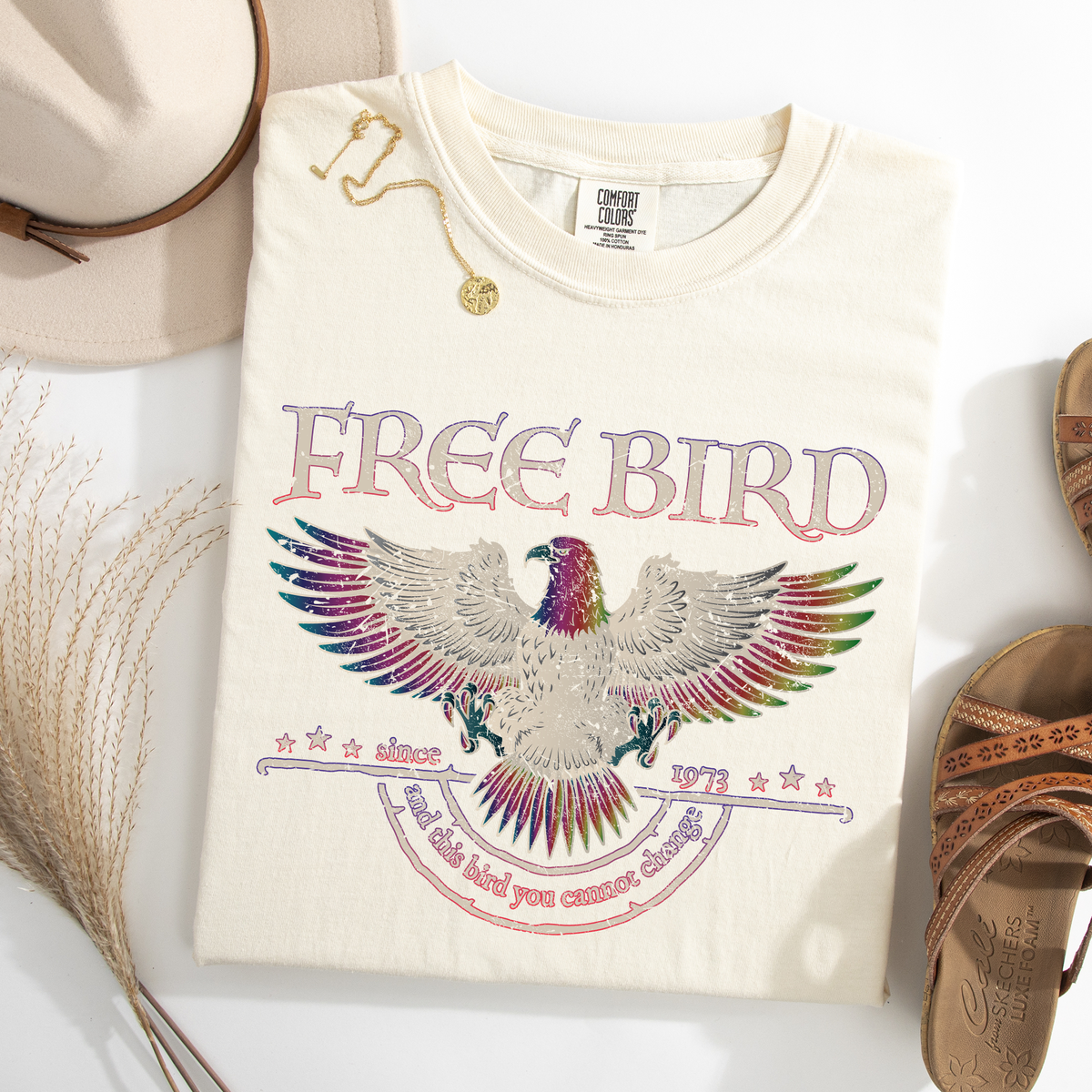 Free Bird Vintage Rockhymne Retro Konzert Classic Jam Session Memorial Edition Limitiertes Comfort Colors T-Shirt
