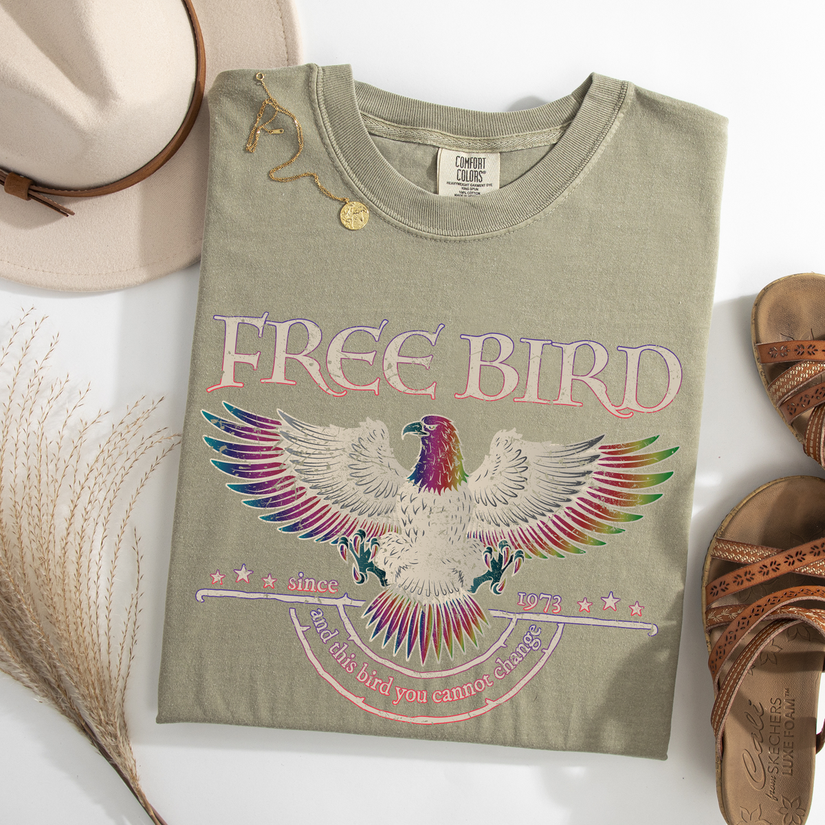 Free Bird Vintage Rockhymne Retro Konzert Classic Jam Session Memorial Edition Limitiertes Comfort Colors T-Shirt