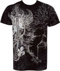 Sakkas Eagle, Sword & Chains Cotton Mens T-Shirt - Embossed Design