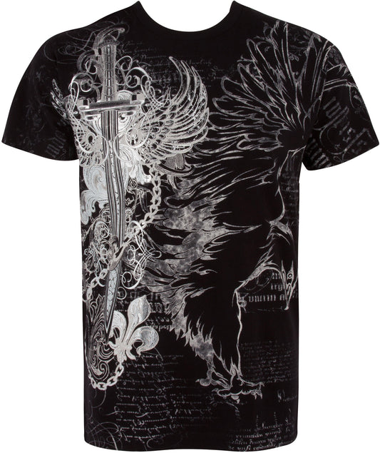 Sakkas Eagle,Sword and Chains Cotton Mens T-Shirt