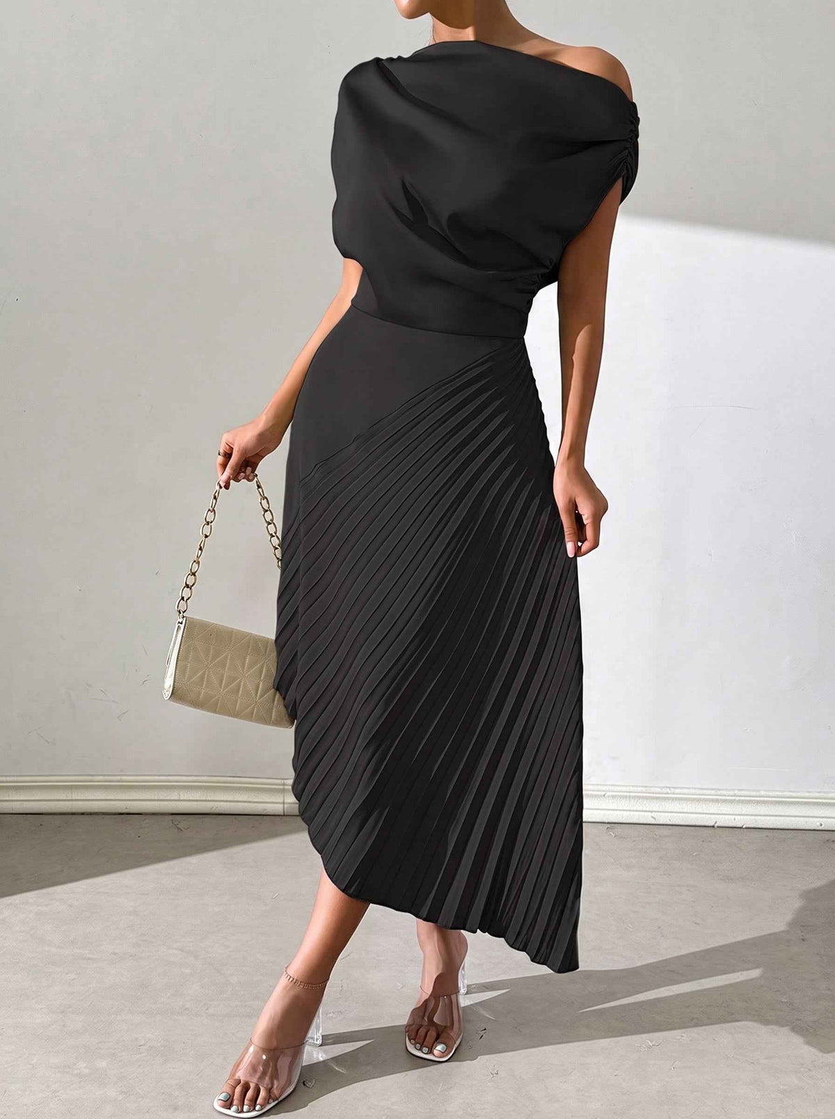 Elegant Ruffled Irregular Women's Dress