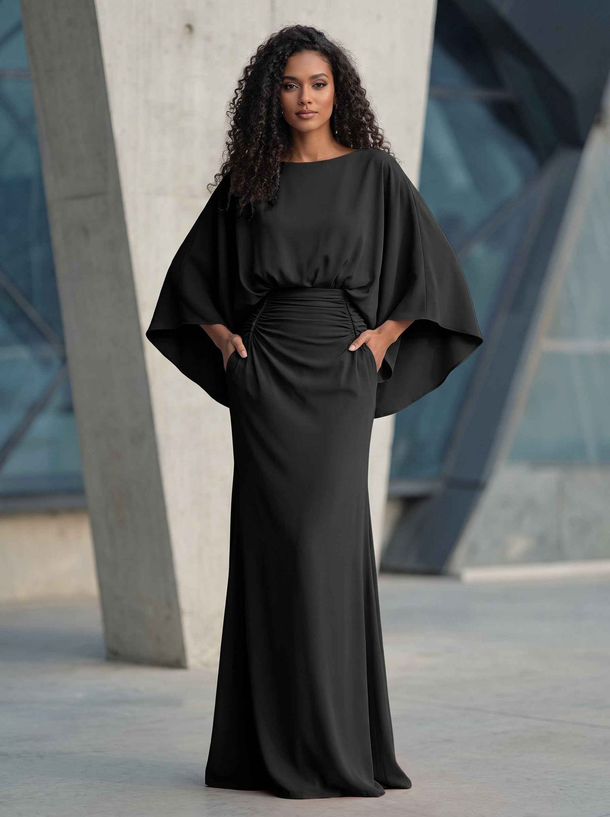 Elegant Backless Pleated Dress For Women