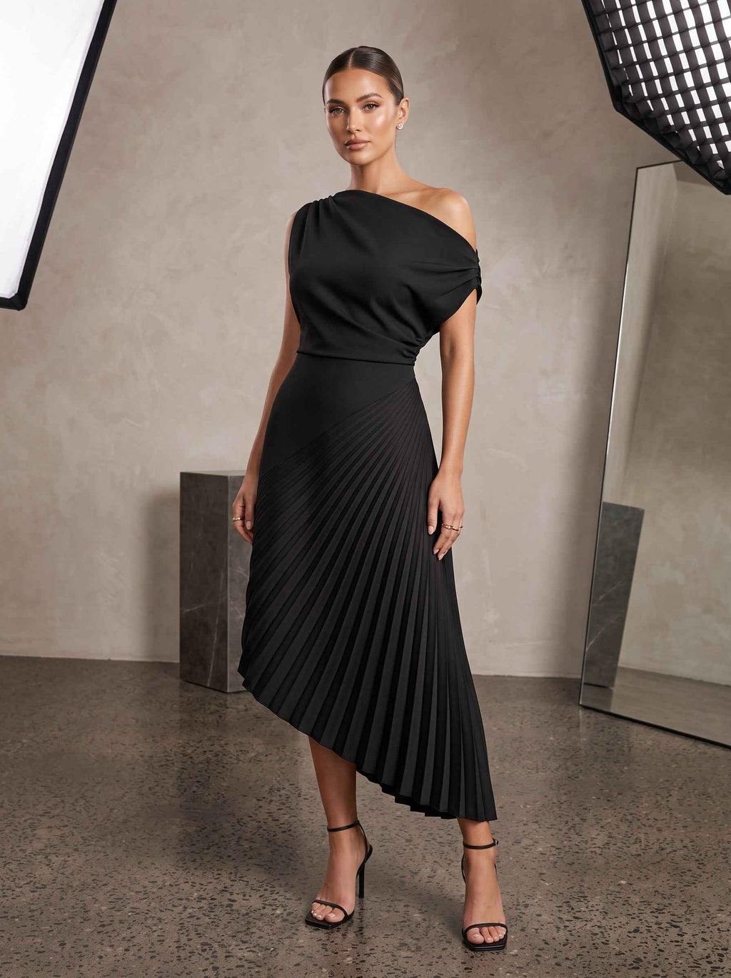 Elegant Ruffled Irregular Women's Dress
