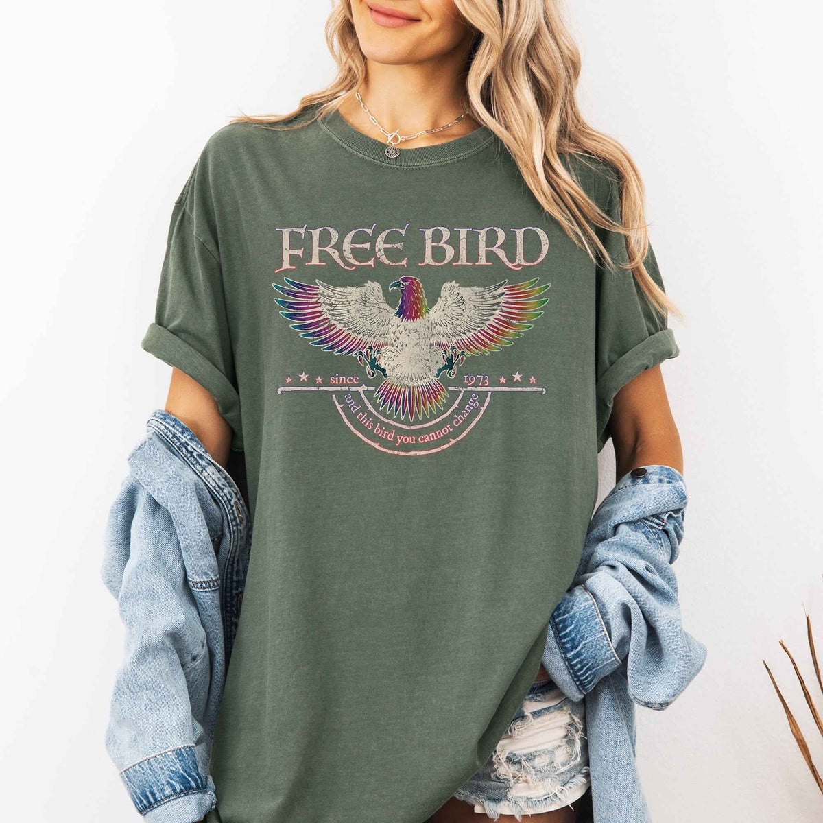 Refinery Free Bird Tee - Retro Rock Anthem Memorial, Comfort Colors, Limited Edition