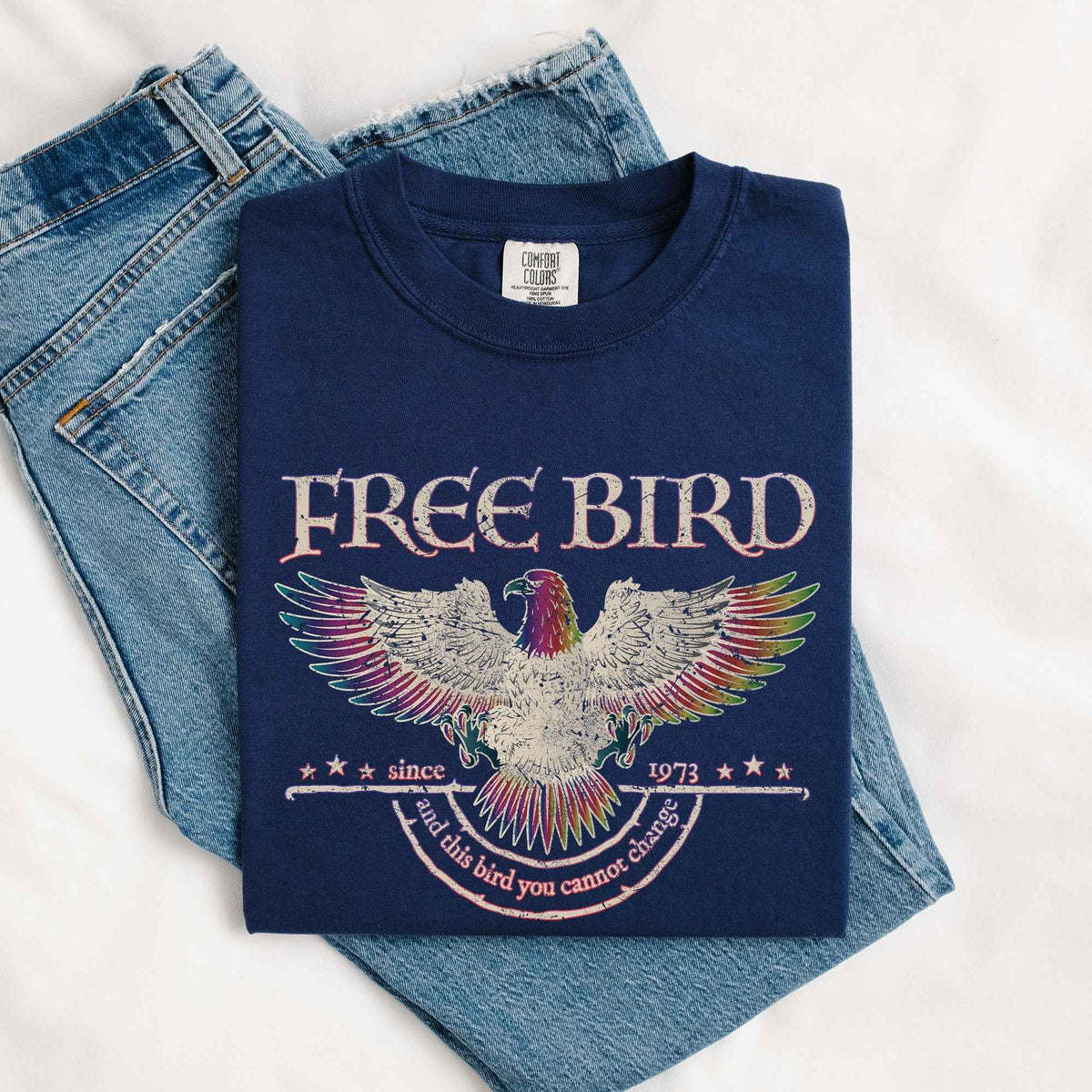 Refinery Free Bird Tee - Retro Rock Anthem Memorial, Comfort Colors, Limited Edition