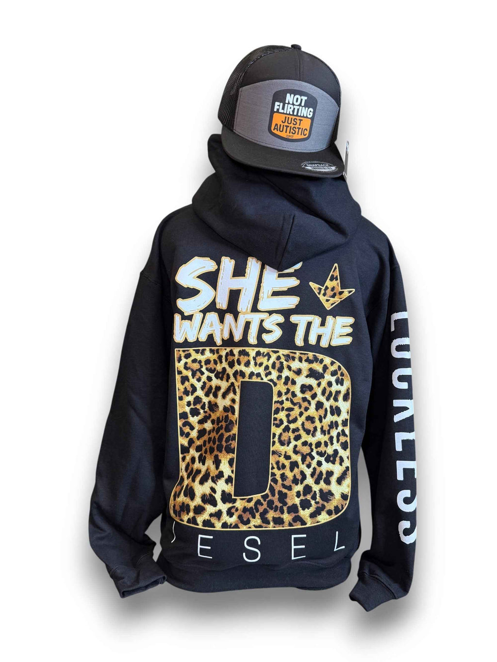 She Wants The Diesel Hoodie - Leopard Print Edition