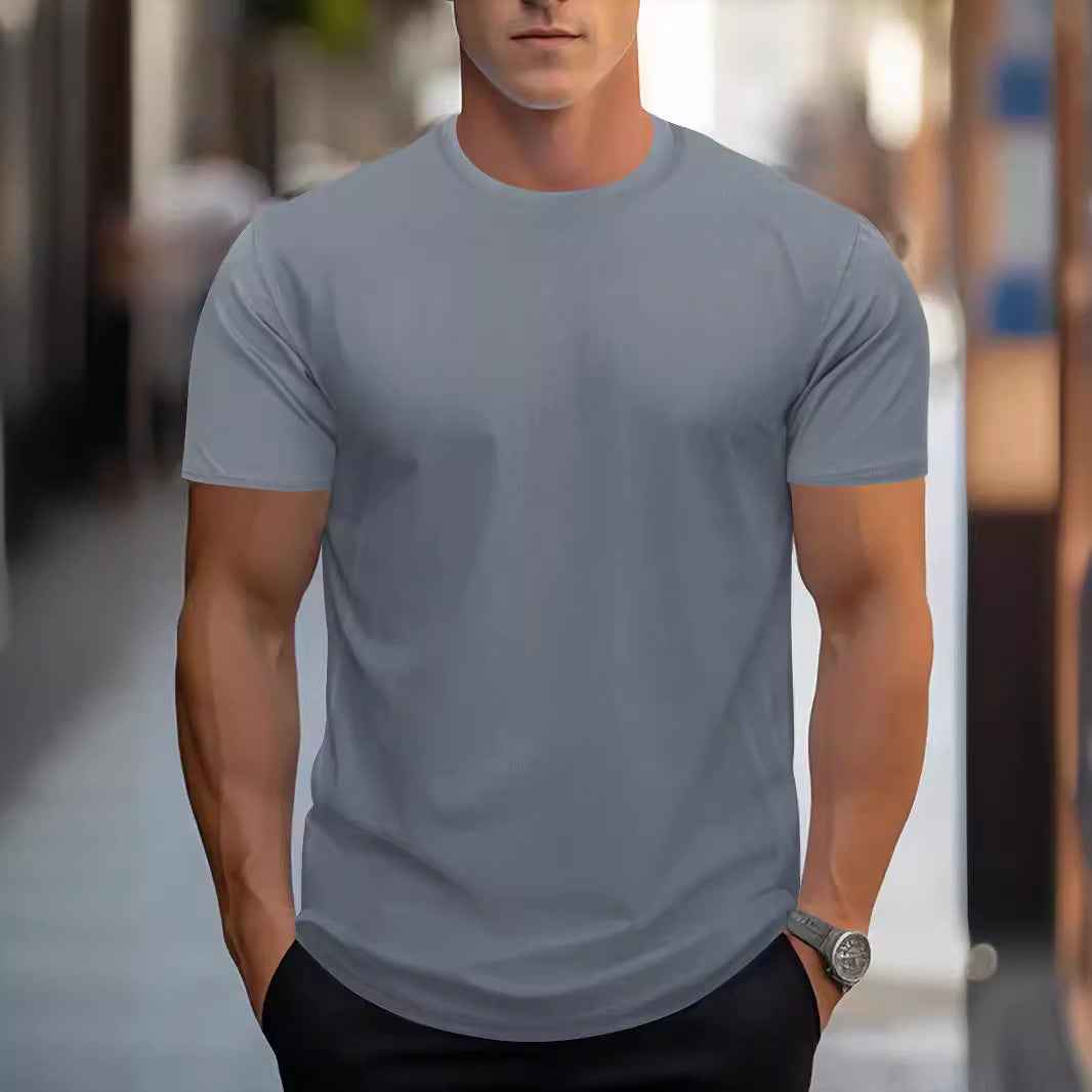 Quick-Drying Breathable Spandex Round Neck Short Sleeve Shirt