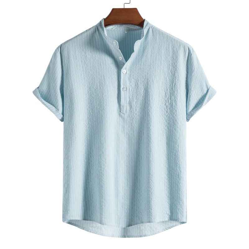 Ethnic Style Series Loose Oversized Shirts - Comfortable Stand Collar Cotton Tees