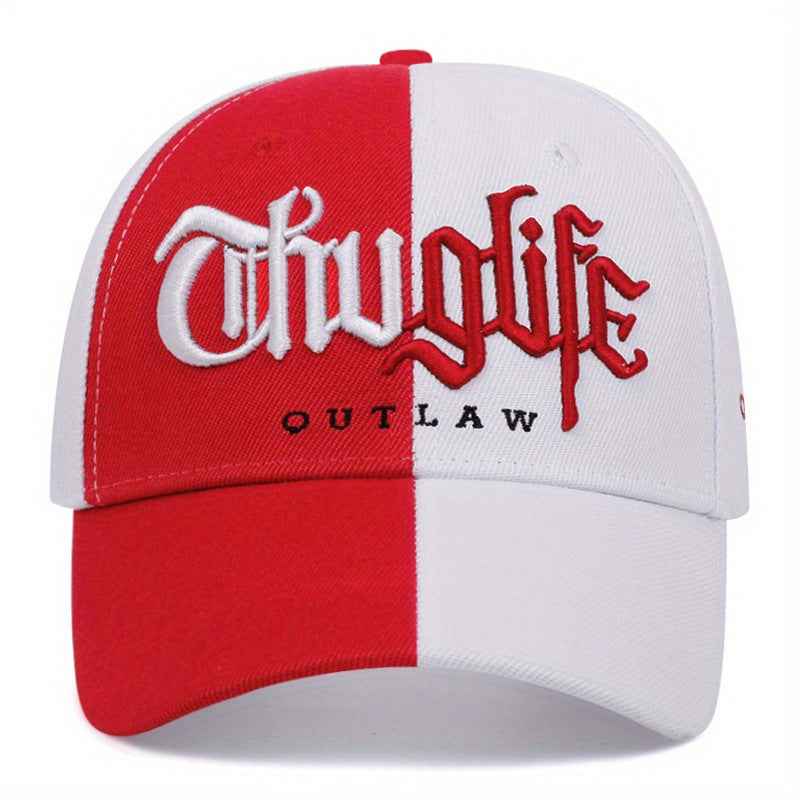 Peaked Sun Hat - Double Stitch Embroidered Letters, All Seasons Comfort