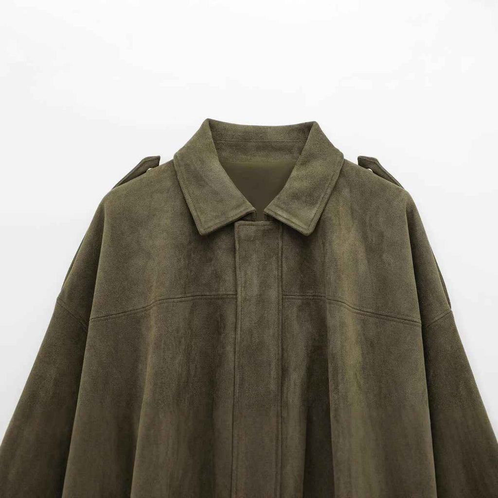 Men's Faux Suede Pilot Jacket - Stylish, Comfortable Zip-Up Coat