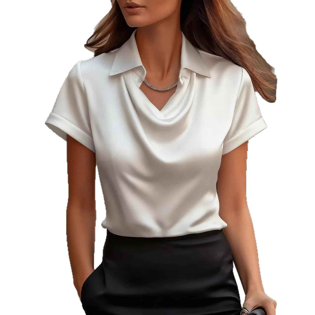 Elegant Multicolor Boat Neck Blouse for Women - Fashion & Casual