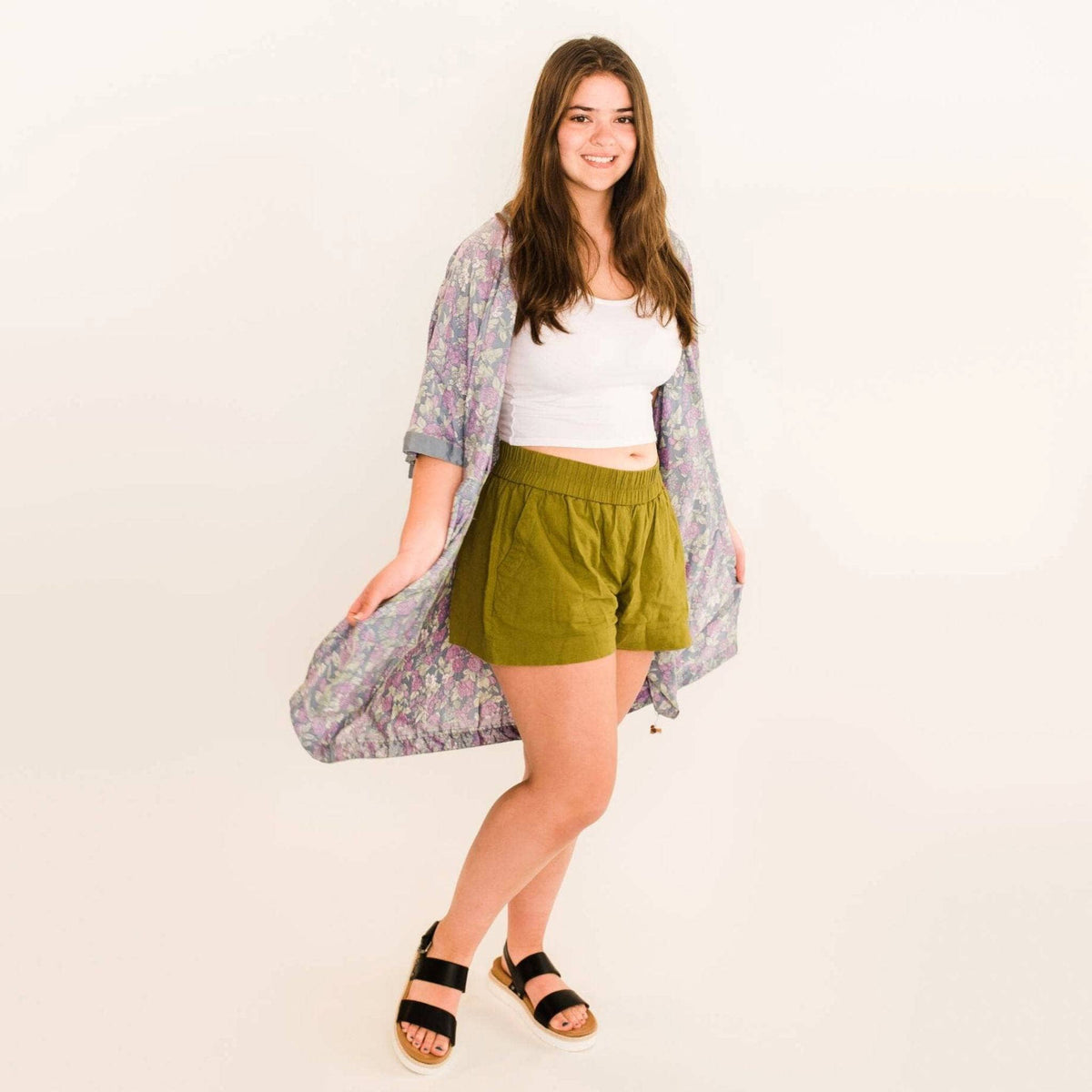 Amara Short Sari Duster: Lightweight Eco-Friendly & Reclaimed Sari Fabric Top