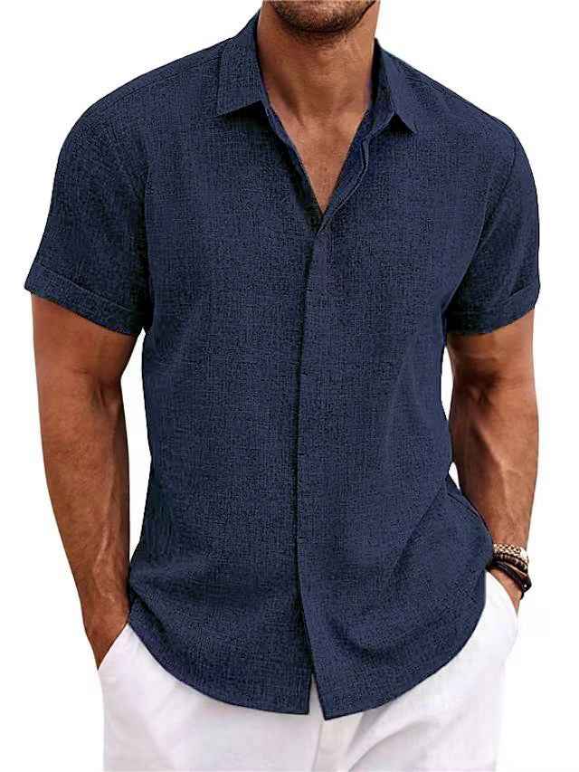 Vintage Linen Casual Hooded Shirt - Lightweight Long Sleeve Pullover Cotton Linen Streetwear Hoodie