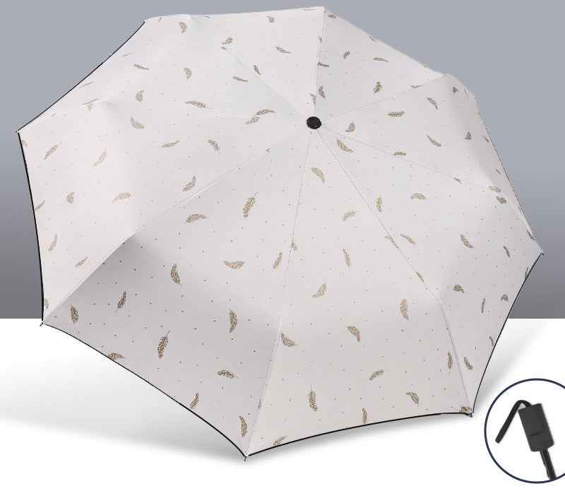 Automatic Folding Sun Rain Umbrella, Lightweight 8-Bone UV Protection
